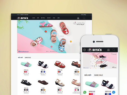 web bán giày - Hệ thống sàn dự án website affiliate